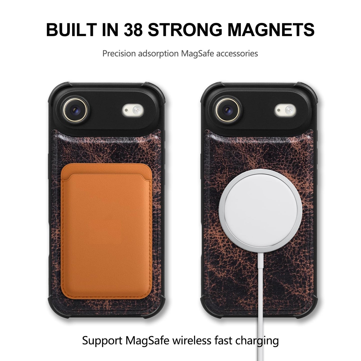 RMAWRAD Leather Case Compatible with iPhone 17 Air Wallet 6.5"