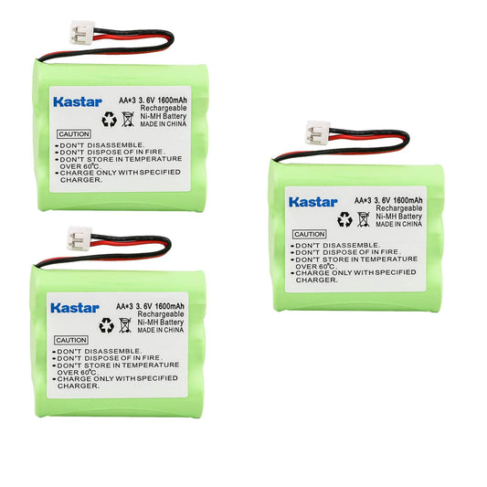 Kastar 3-Pack AAX3 3.6V 1600mAh EH Ni-MH Rechargeable Battery for Motorola, Radio Shack, Sanyo Series Cordless Phone (Check Your Cordless Phone Model