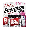 Energizer MAX AAA Batteries (10 Pack), Triple A Alkaline Batteries
