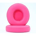 Replacement Ear Pads Compatible with Beats Solo 2.0 Solo 3.0 Wired Wireless Headphones Soft Comfort Protein Leather Memory Foam Resilient?Rose red?