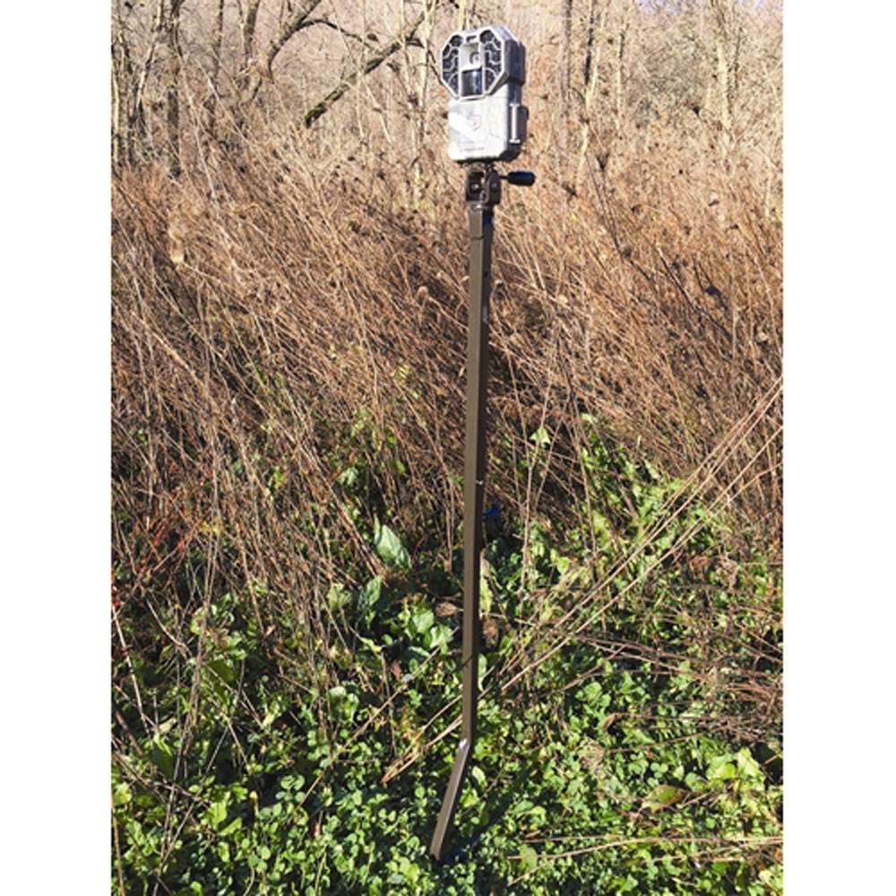 HME Trail Camera Holder Ground Mount with 360-degree Rotational Camera Head Durable Weather-Resistant Housing Easy Installation & Versatile