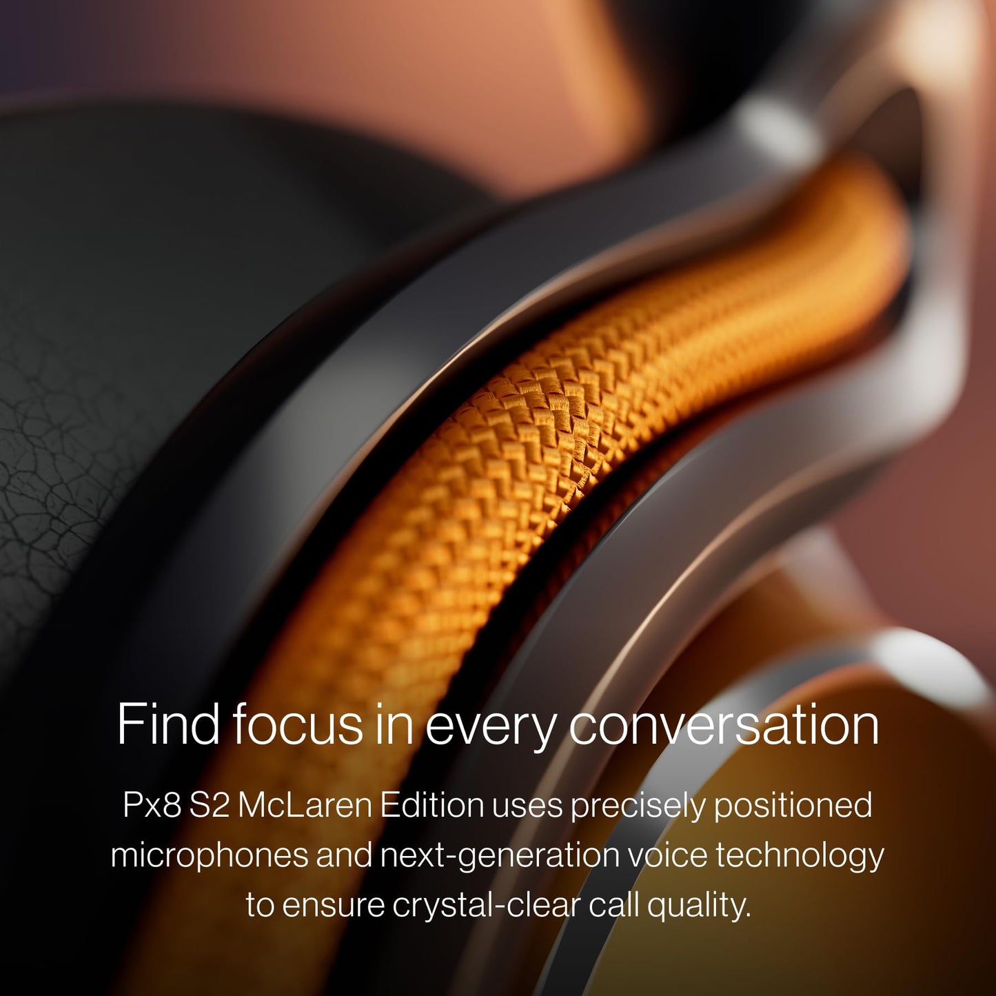 Bowers & Wilkins Px8 S2 McLaren Edition Wireless Over-Ear Headphones, Noise Cancelling Bluetooth Headphones, aptX Lossless, Memory Foam Ear Cushions…