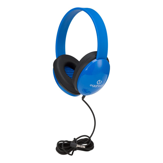 Egghead Heavy Duty Kids’ Headphone w/Tangle-Free Cord, Blue
