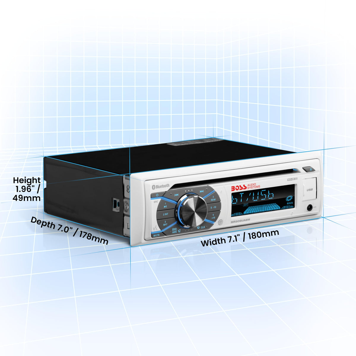 BOSS Audio Systems MR508UABW Marine Boat Bluetooth Stereo, USB, DVD, Radio