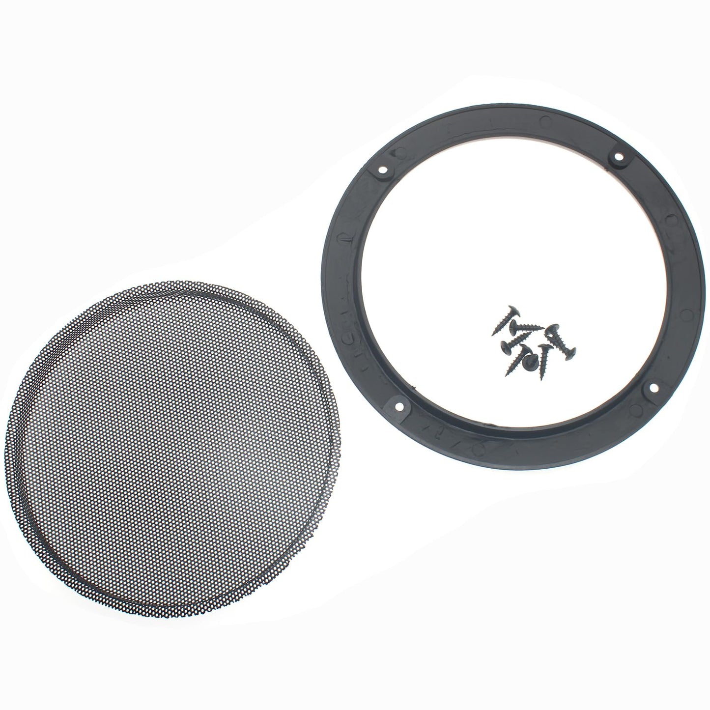 SYCZIOHU 2 Pcs 10 Inch Speaker Grill Steel Mesh Round Subwoofer Grill Waffle Protector Guard Speaker Cover Decorative Car Audio Grille Black