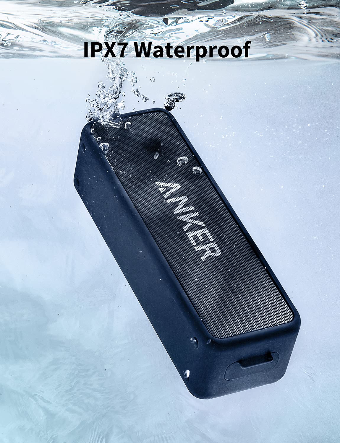 Soundcore Anker 2 12W Portable Wireless Bluetooth Speaker, Better Bass, IPX7 Water Resistant and Built-in Mic, 24-Hour Playtime, 66 ft Bluetooth