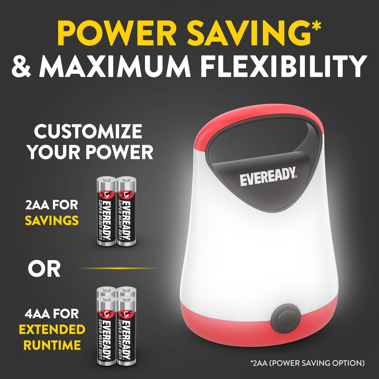 Eveready LED Camping Lantern X-250 (2-Pack), Super Bright Tent Lights, Rugged Water Resistant LED Lanterns, 100 Hour Run-time (Batteries Included)