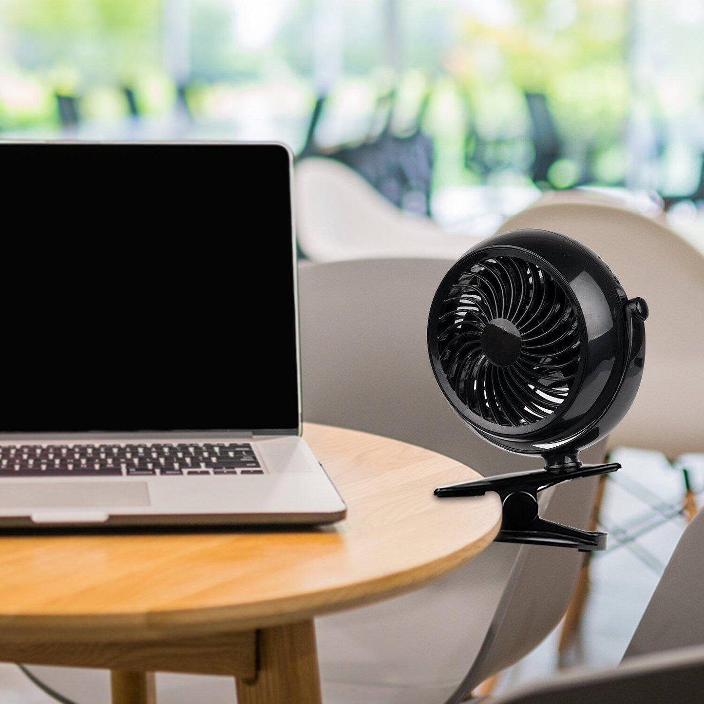 Gazeled Clip on Fan Battery Operated, 360° Rotation, with 8 Free AA Batteries, Quiet USB or Battery Operated Fan, 5'' Portable Battery Powered Clip on