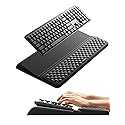 Vaydeer Wrist Rest with Keyboard Stand, Computer Wrist Support Pad, Ergonomic Keyboard Riser Holder Lifter Tray with Wrist Pad, Soft Memory Foam Desk