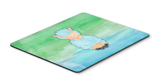 Caroline's Treasures BB7414MP Sheep Lamb Watercolor Mouse Pad, Hot Pad or Trivet for Home Office Gaming Working Computers Laptop Mouse Mat,Washable
