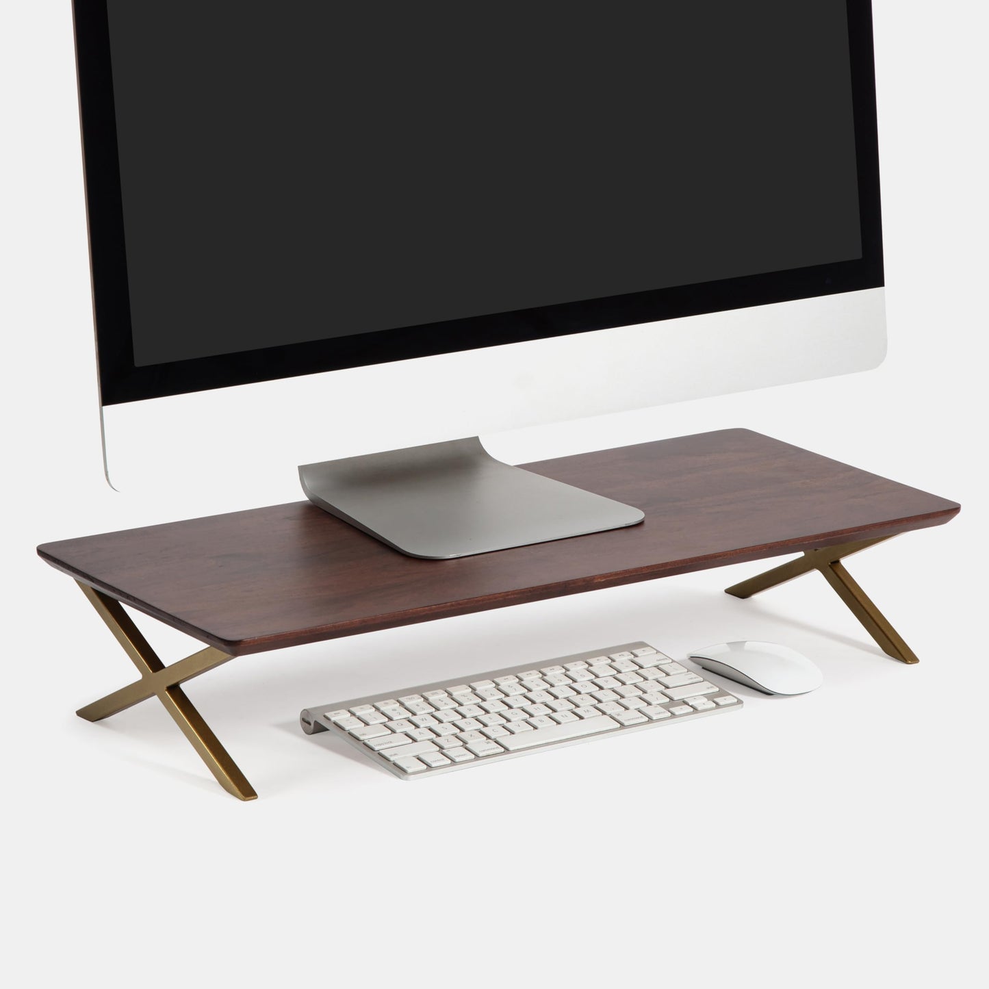 Anji Mountain Monitor Stand - Desktop Organizer & Laptop Riser, Ergonomic Monitor Riser, Space-Saving Monitor Stand for Desk, Durable Construction