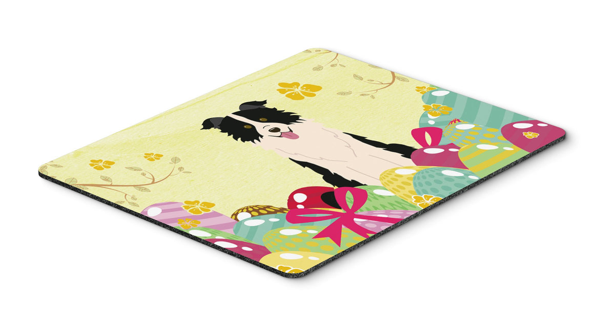 Caroline's Treasures BB6118MP Easter Eggs Border Collie Black White Mouse Pad, Hot Pad or Trivet for Home Office Gaming Working Computers Laptop Mouse