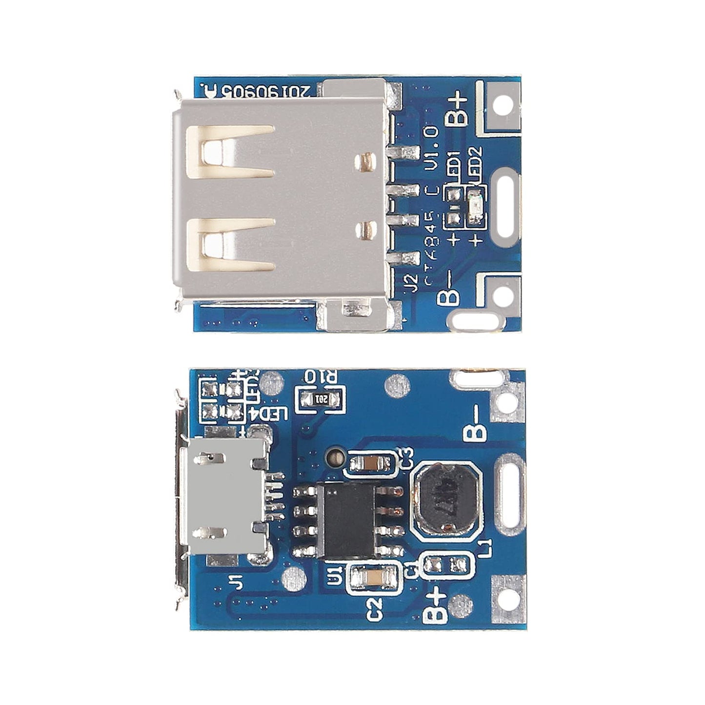 AITRIP 20PCS Boost Step Up 5V 1A Power Supply Module Lithium Battery Charge Protection Board 134N3P DIY Charger USB and Micro USB Port with LED…