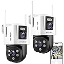 xmartO [Dual-CAM 180+° FOV] 6MP 2-in-1 WiFi Home Security Camera with AI Tracking, Pan Tilt Zoom, 5G Dual Band, Bluetooth Easy Setup (Standalone