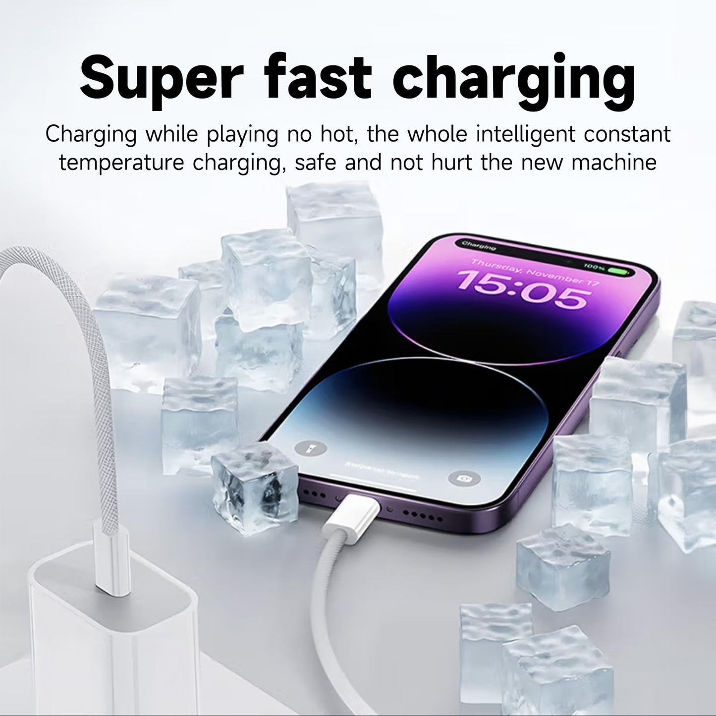 6FT 30W USB Type C Fast Wall Charger Block for iPhone 16e 16 15 Pro Max, AirPods 4 4th, iPad Wall Plug Cube Brick iPad Pro 13/12.9 in, iPad Air 13