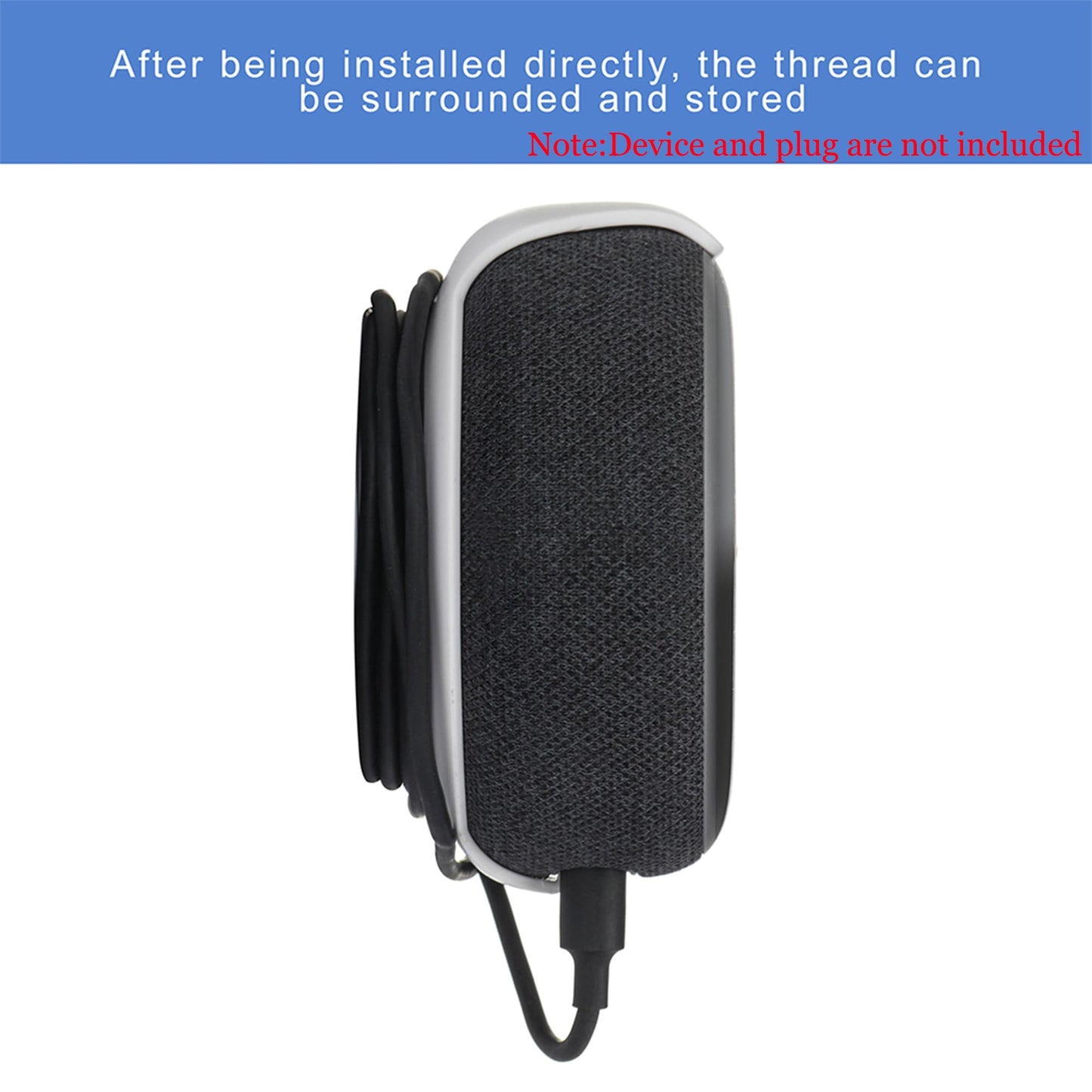 WIDEPLORE Echo Dot Wall Mount Holder for Echo Dot 3rd Generation, Space-Saving Accessories with Built-in Cable Management and Sticking Tape or Drill