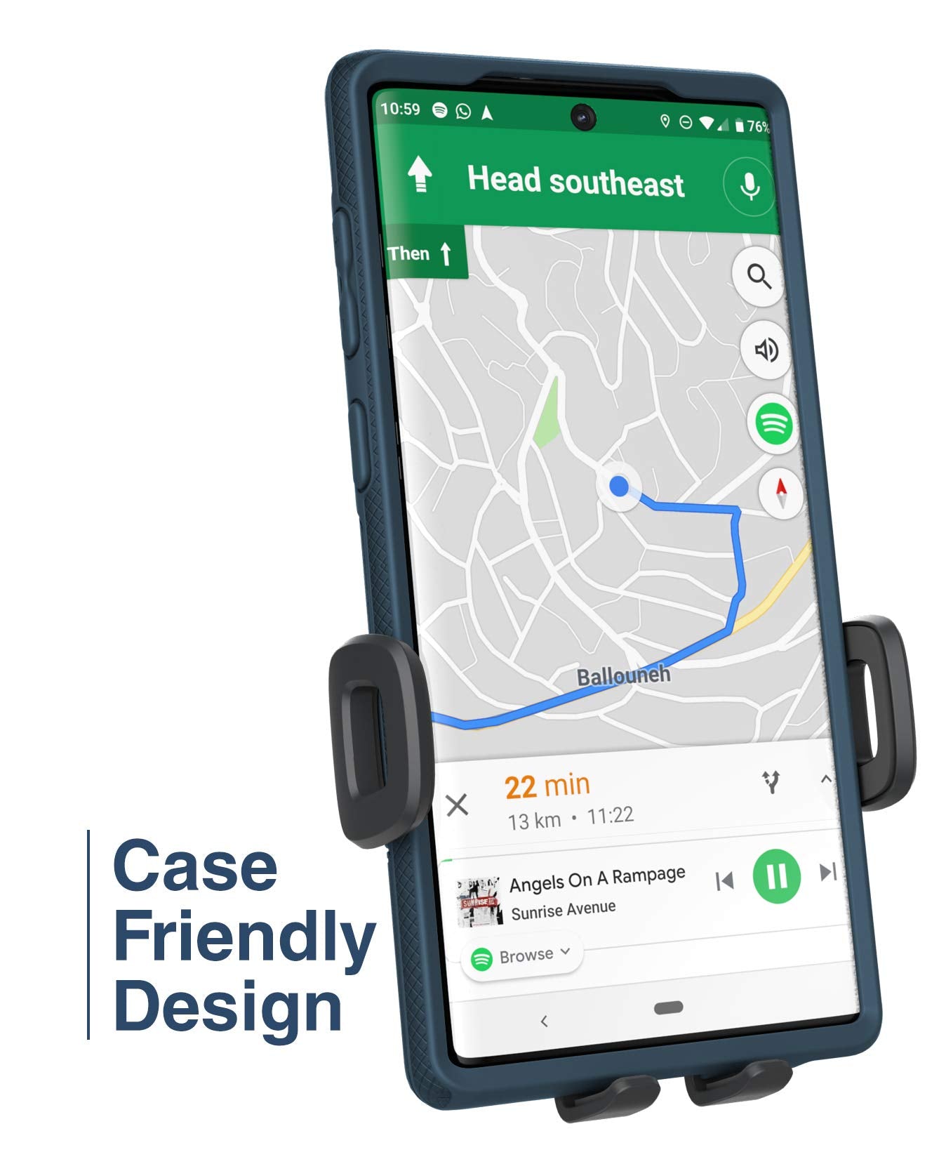 Encased Car Phone Mount, Works with Motorola Models (Moto G Power, G Stylus, Moto G Pure, G Play) Case Friendly Phone Holder for Car (Window, Dash
