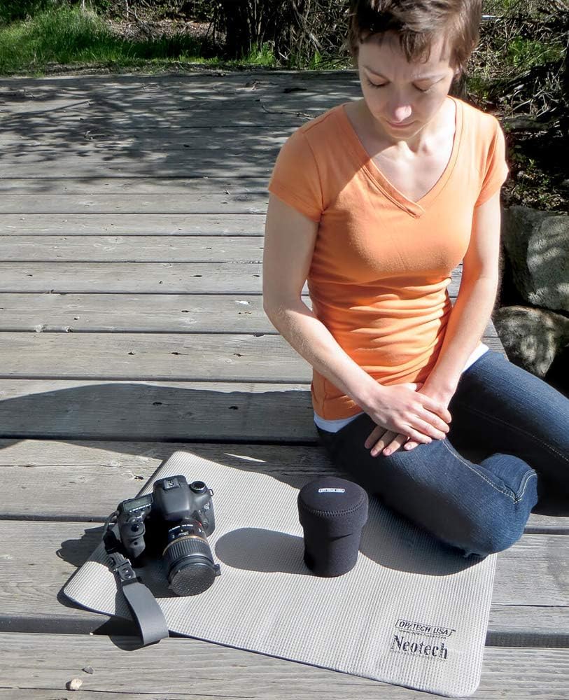 OP/TECH USA Fold-Over Neoprene Lens Pouch - Camera Lens Case for safe Lens Cover storage, Great for Photography & outdoor shoot, Keeps your Lens
