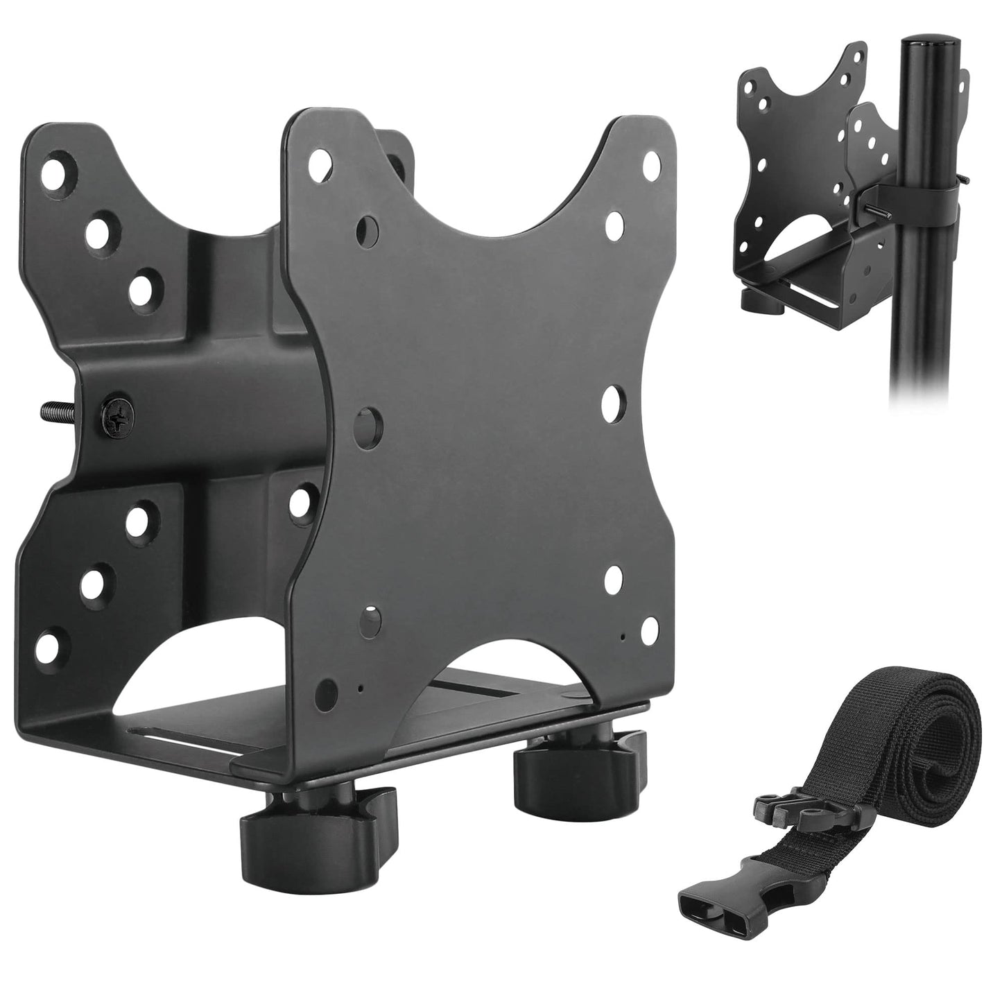 Mount-It! Adjustable Thin Client Mini PC Mount - Under Desk, Wall, Pole, or VESA Monitor Stand - Fits Mac mini, Small CPUs, Thin Clients, Docking