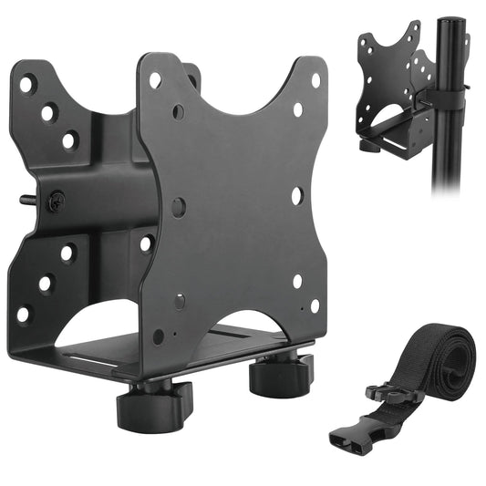 Mount-It! Adjustable Thin Client Mini PC Mount - Under Desk, Wall, Pole, or VESA Monitor Stand - Fits Mac mini, Small CPUs, Thin Clients, Docking