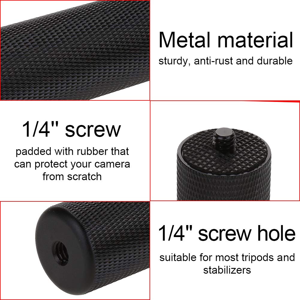 Tripod Extension Rod, 1/4" Screws Desk Stabilizer Accessory - Adjustable Telescopic Pole for Monopod With Screws
