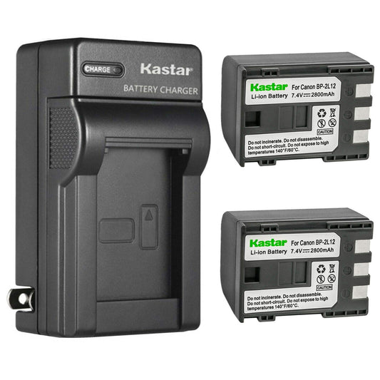 Kastar 2-Pack Battery and AC Wall Charger Replacement for Canon VIXIA HF R11, HG10, HV20, HV30, HV40, ZR100, ZR200, ZR300, ZR400, ZR500, ZR600, ZR700