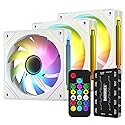 DARKROCK F120 3in1 120mm Infinite Mirror Design Case Fans with 20 Ports Contoller Hub, 24 LED Lights PWM Control & ARGB Effect, Hydraulic HDB Bearing