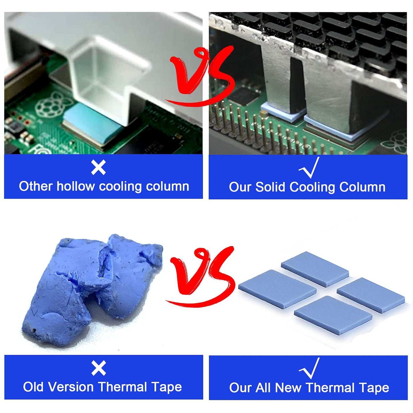 iUniker Aluminiun Pi 4 Case Passive Heatsink Cooler for Raspberry Pi 4 Model B 8GB/4GB/2GB