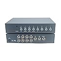 Evertech 8 Channel Analog CCTV Video Multiplexer Color Quad Processor Screen Splitter with Remote Control