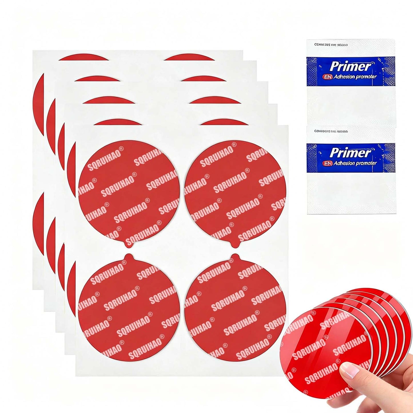 SQRUIHAO Sticky Adhesive Pads, 28PCS 2" Double Sided Pads, Heat Resistant Heavy Duty Adhesive Sticky Pads Replacement for Car Phone Holder Mount