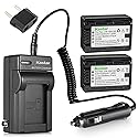 Kastar Battery 2X and Charger Replacement for Panasonic VW-VBK180 and HC-V10 HC-V100 HC-V700 HDC-HS60 HDC-SD40 HDC-SD60 HDC-SD80 SDR-T50K SDR-T55
