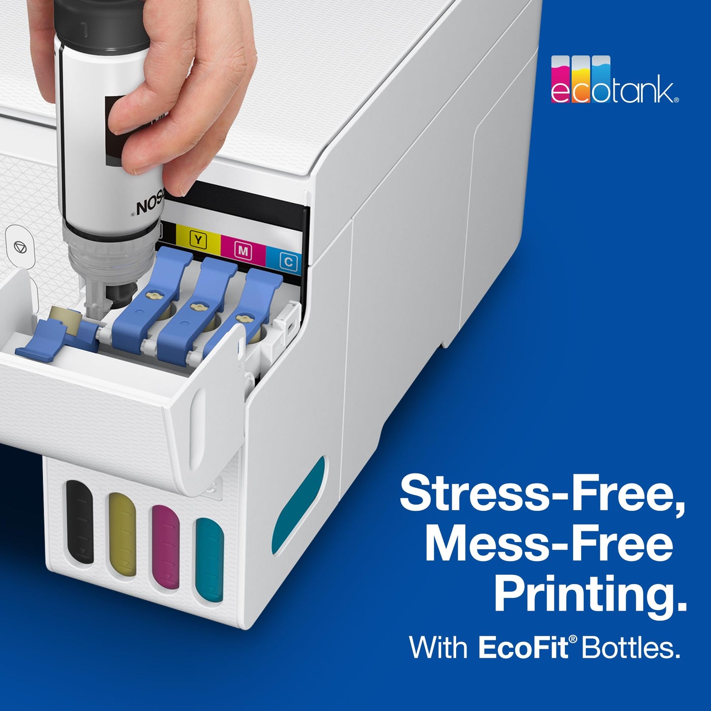 Epson 522 EcoTank Ink Ultra-high Capacity Bottle Yellow (T522420-S) Works with ET-2400, 2720, 2800, 2803, 2840, 4700, 4800, 4810