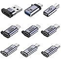 Liaoan USB C to Micro Adapter, IP to USB C, and Type-C to USB A Adapter, (9 Pieces)，Supports Fast Charging up and Supports a Data Transfer 。
