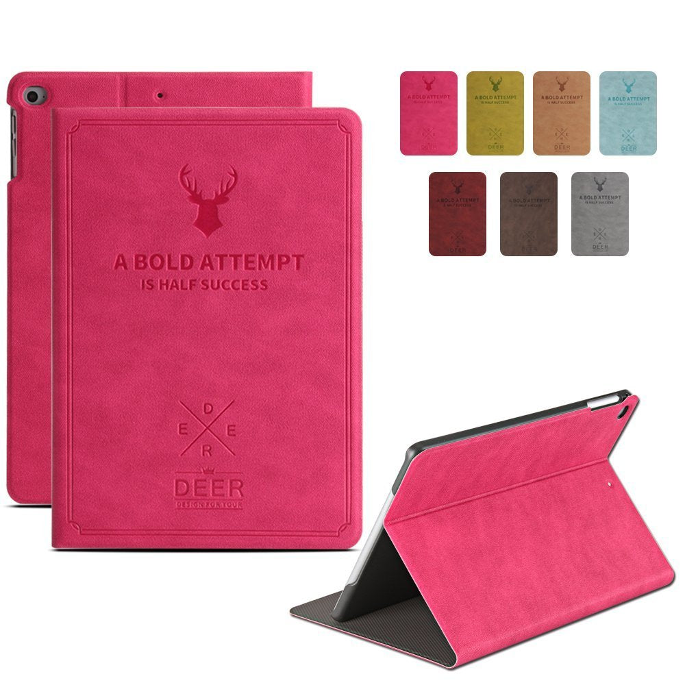 DuraSafe Cases for iPad PRO 9.7 Inch 2016 [ PRO 9.7 2016 ] A1673 A1674 A1675 MLMP2LL/A MM172LL/A MLMN2LL/A MLMW2LL/A Folio Deer Pattern Protective