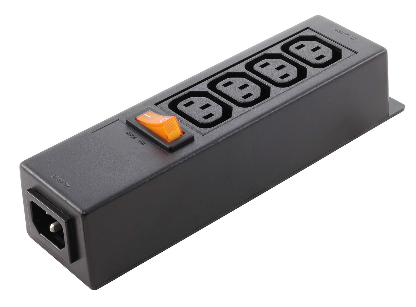 AC WORKS [WS-045-0-4] IEC IT/Server/PDU Power Strip 7-1/2 in. Housing IEC C14 Inlet to (4) IEC C13 Sheet F with Power Switch