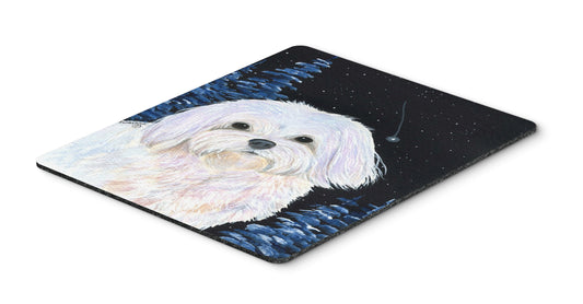 Caroline's Treasures SS8460MP Starry Night Maltese Mouse Pad, Hot Pad or Trivet for Home Office Gaming Working Computers Laptop Mouse Mat,Washable