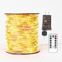 ZELUXDOT Fairy Lights Plug in,100FT 600 LEDs Waterproof Led String Lights,8 Modes Remote Twinkle Light for Bedroom Window Weddings Christmas Holiday