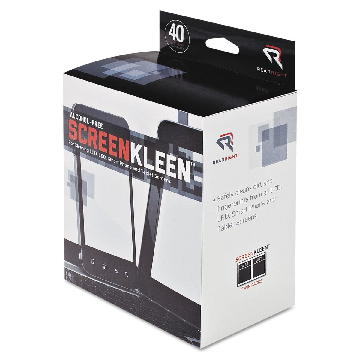 Advantus Screen Kleen Cleaning Wipes, Pack of 40