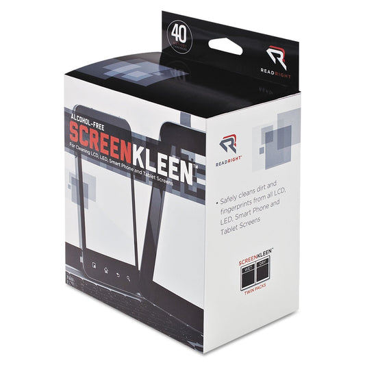 Advantus Screen Kleen Cleaning Wipes, Pack of 40