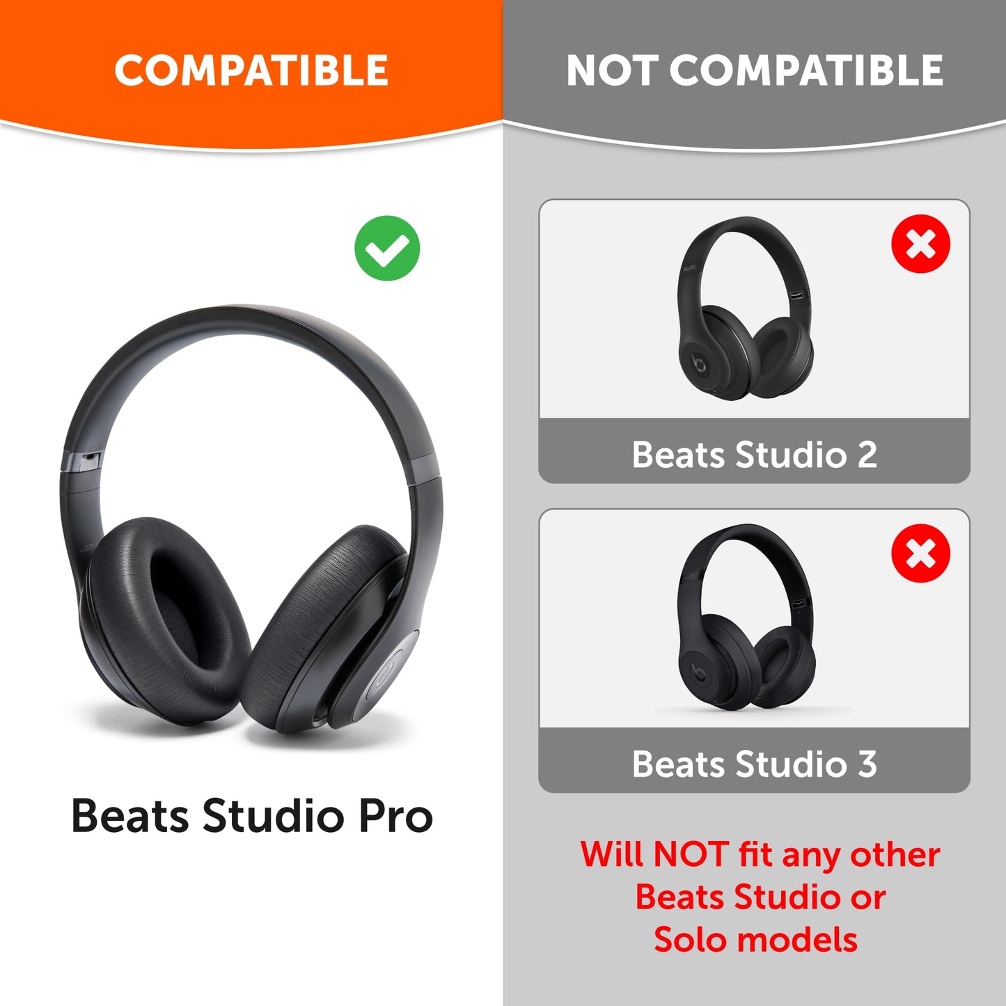 WC Freeze Studio Pro - Cooling Gel Ear Pads for Beats Studio Pro by Wicked Cushions | Does not fit Any Other Beats Headphones | Enhanced Foam