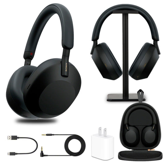 Sony WH-1000XM5 Wireless Noise Canceling Headphones with Auto Noise Canceling Optimizer, Crystal Clear Hands-Free Calling, and Voice Control, Black…