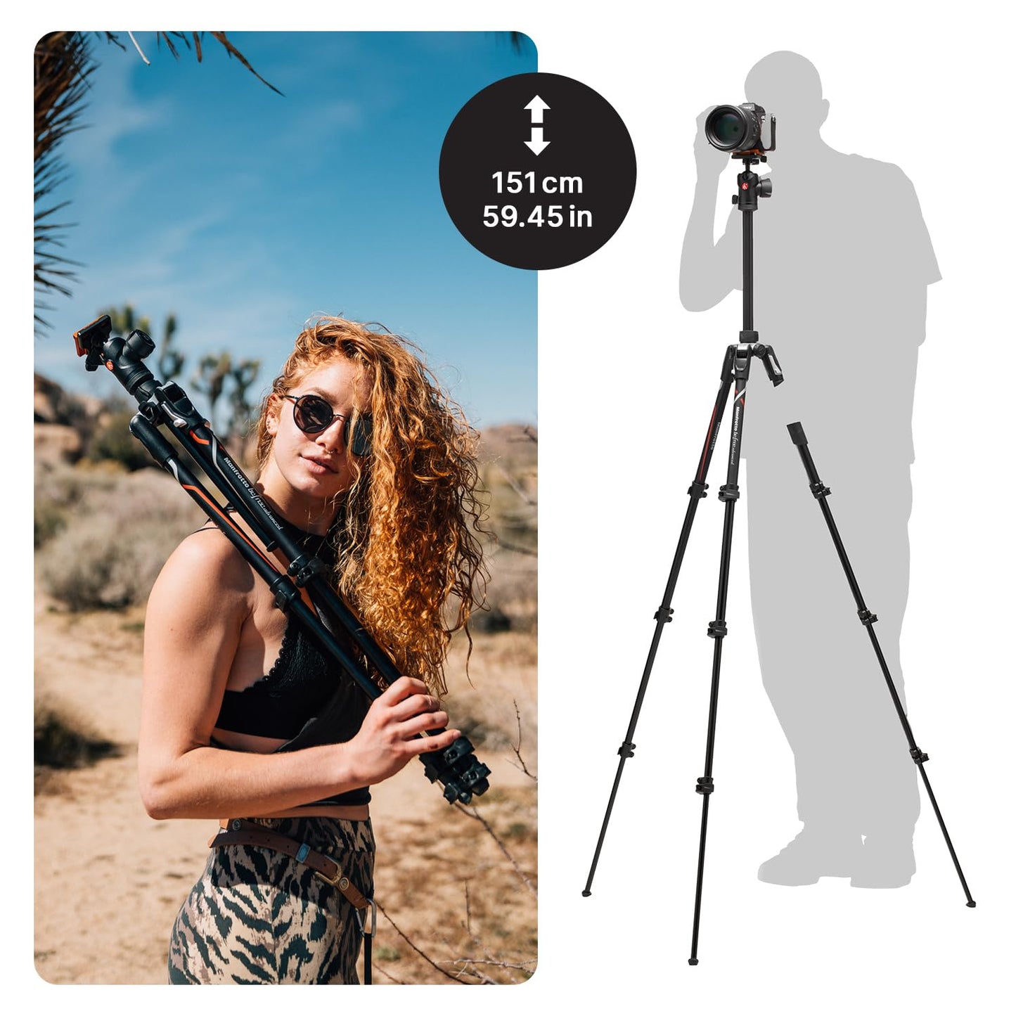 Manfrotto Befree Advanced Camera Tripod Kit Compatible with Sony Alpha7 and Alpha9 Cameras, Tripod Travel Kit with Ball Head and Lever Closure