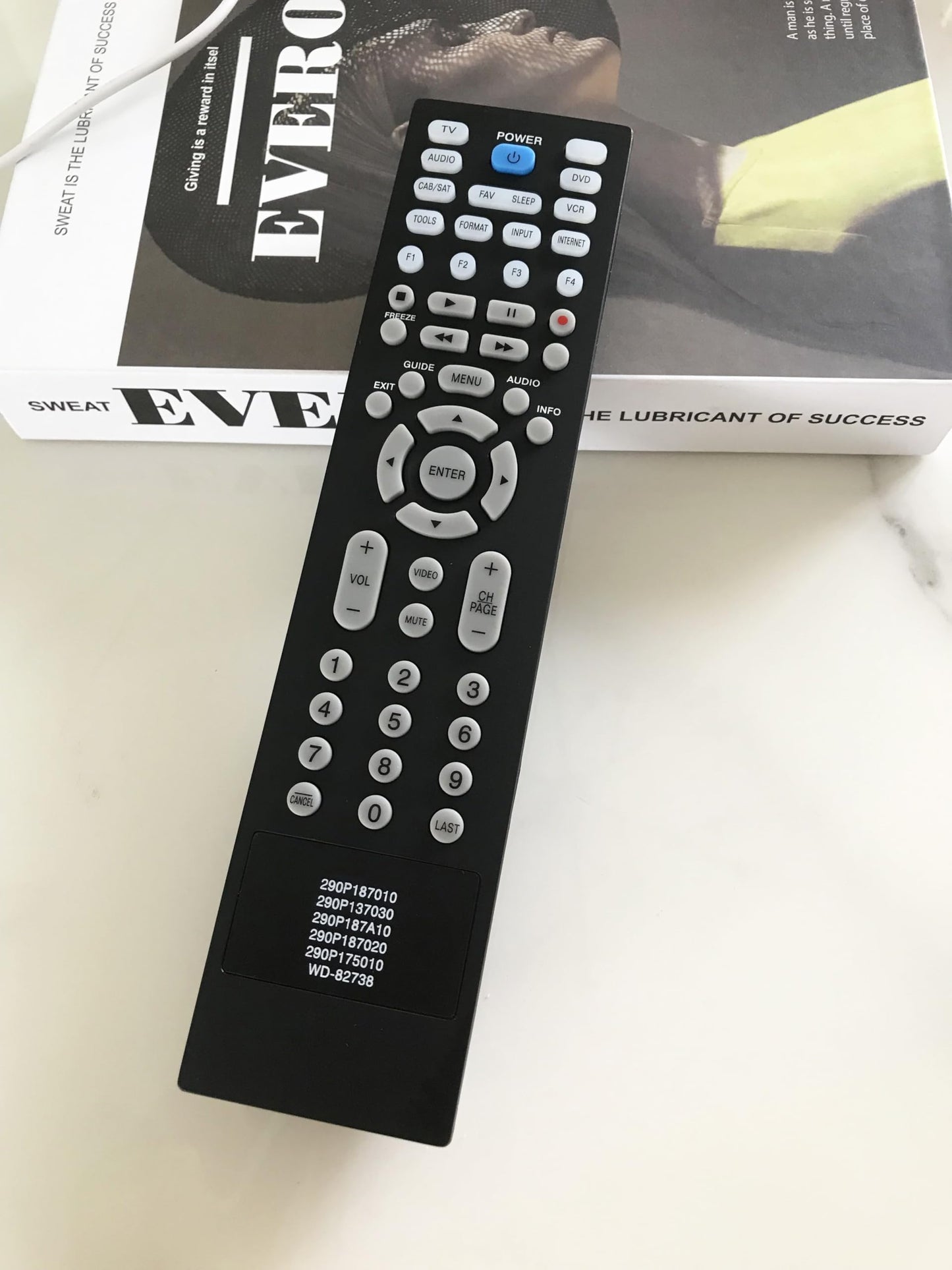 Replacement Remote Control for Mitsubishi TV 290P187A10 LT-46153 LT-55265 LT-55164 WD-60C9 WD-65C9 WD-65638 WD-65638CA WD-73837