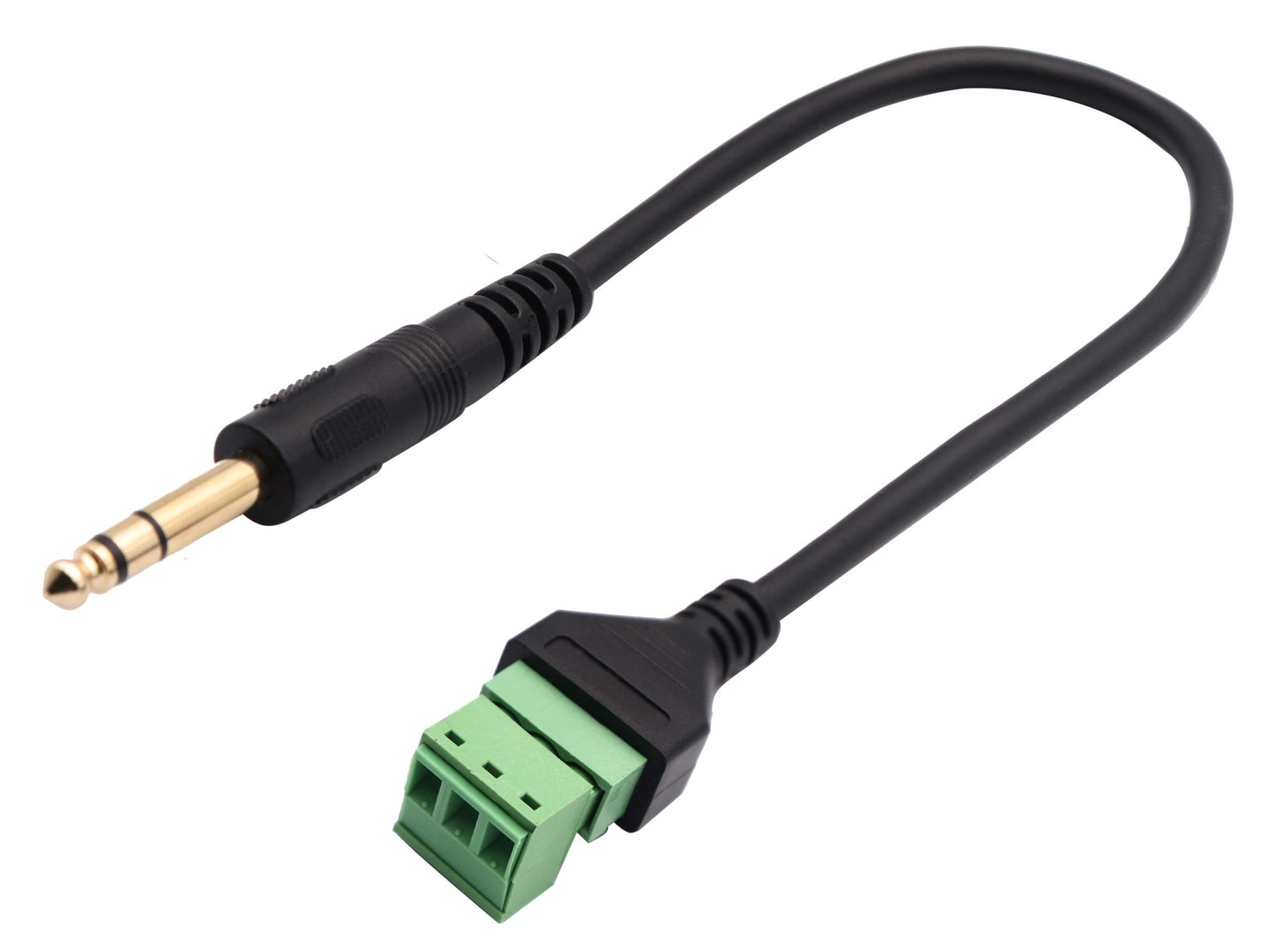 zdyCGTime 6.35mm Screw Terminal Block Connector Cable 6.35mm ?1/4 Inch? Stereo Audio Male to 2 Pin/Way Female Bolt Screw Shield terminals Pluggable
