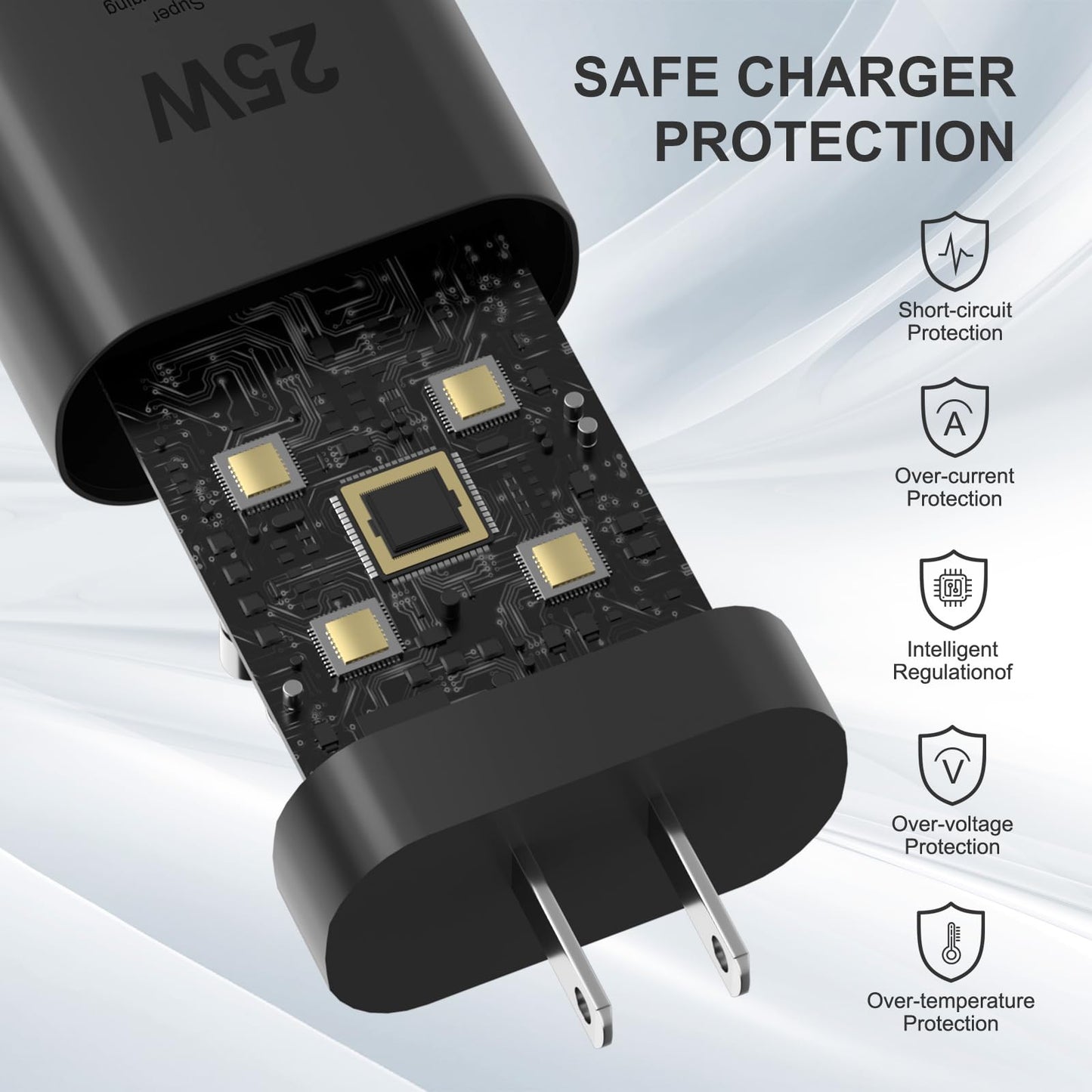 Samsung USB-C Super Fast Charging Wall Charger-25W PD Charger Adapter with Type-C Cable(6.6ft) for Samsung Galaxy S26/S26 Ultra/S25/S25 Ultra/S24/S24