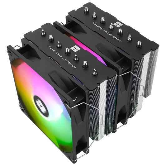 Thermalright PS120SE ARGB CPU Air Cooler, 7 Heat Pipes CPU Cooler,Dual 120mm TL-C12B-S V2 PWM Fan, AGHP 4.0 Technology, S-FDB Bearing, for AMD AM4