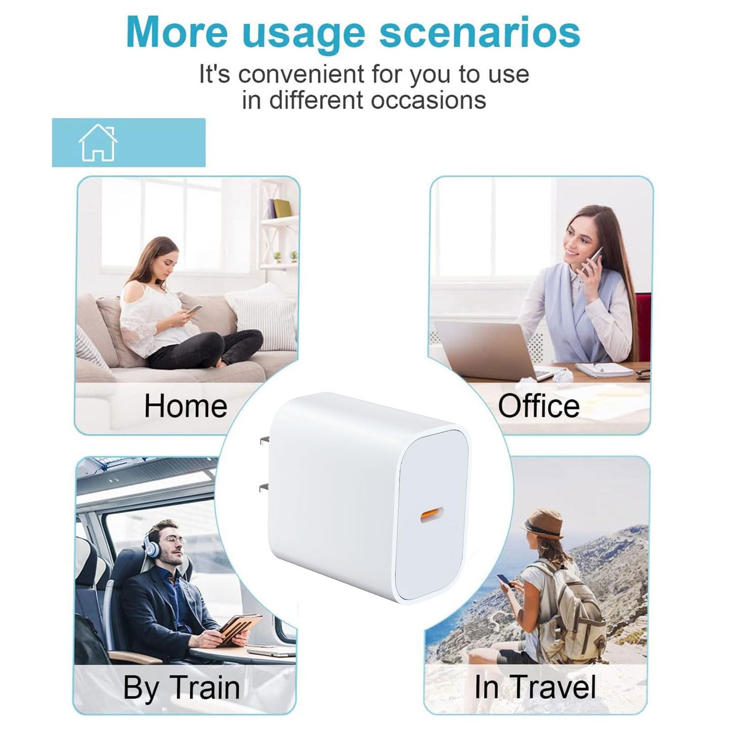 USB C Charger,for iPhone Charger, 30W 3-Piece Set with 3 6-Foot USB c Cable, Compatible with iPhone 17/17 Plus/17 Pro/17 Pro Max/16/16 Plus/16 Pro