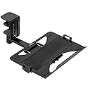VIVO Clamp-on 12 x 9 inch Rotating Laptop Tray, Extra Sturdy Single Desk Swivel Clamp, Ergonomic Typing, Black, MOUNT-LAP1CB