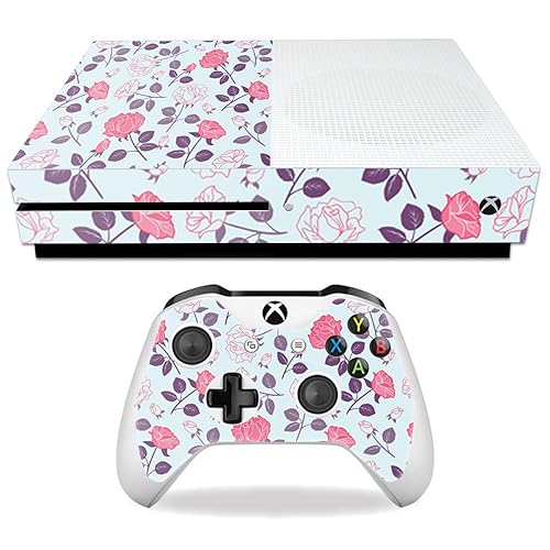 MightySkins Skin Compatible with Microsoft Xbox One S - Vintage Floral | Protective, Durable, and Unique Vinyl Decal wrap Cover | Easy to Apply