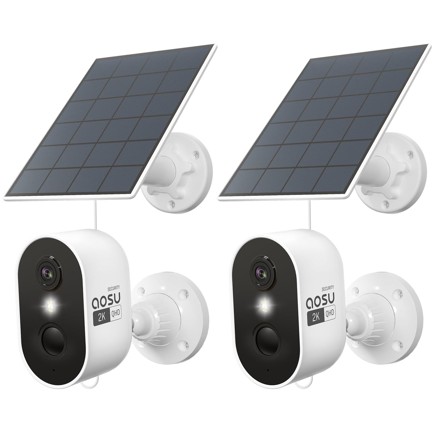 aosu 2K Solar Security Cameras Wireless Outdoor, Solar Outdoor Camera for Home Security, WiFi Camera with Color Night Vision, PIR Human Detection